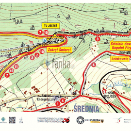 1. Zakręt Śmierci, plan (dolna część tablicy stojącej przy drodze)
